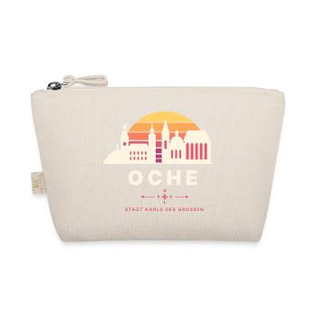 Oche Retro Sunset Skyline Stadt Karls des Großen - Bio-Täschchen - Natur - Vorne