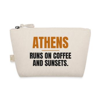 Athen lebt von Kaffee und Sonnenuntergängen - Bio-Täschchen - Natur - Vorne