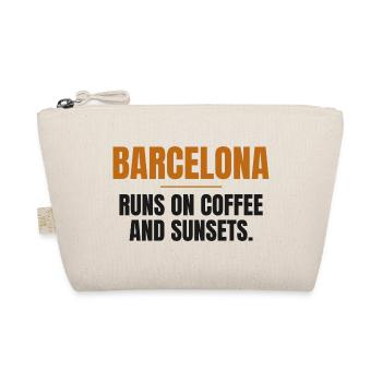 Barcelona lebt von Kaffee und Sonnenuntergängen - Bio-Täschchen - Natur - Vorne