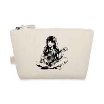 Ukulele Mädchen - Bio-Täschchen - Natur - Vorne