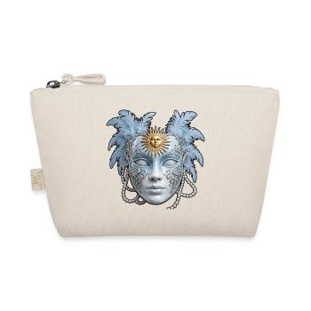 Blaue Venezianische Maske mit Sonne - Bio-Täschchen - Natur - Vorne