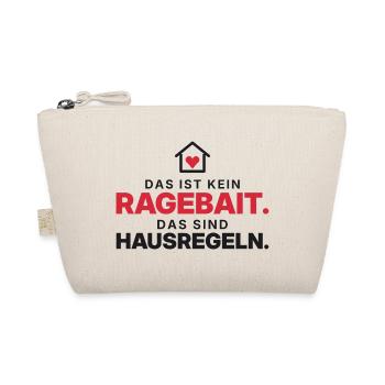 Kein Ragebait – Hausregeln - Bio-Täschchen - Natur - Vorne