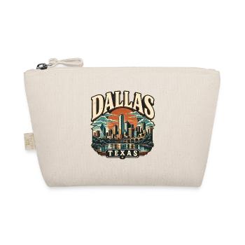 Dallas Skyline Retro Sunset - Bio-Täschchen - Natur - Vorne