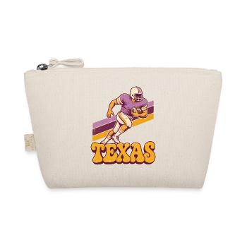 Texas Retro Footballspieler - Bio-Täschchen - Natur - Vorne