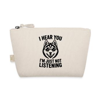 Husky Sprüche Huskies Hund Lustiges Husky Geschenk - Bio-Täschchen - Natur - Vorne