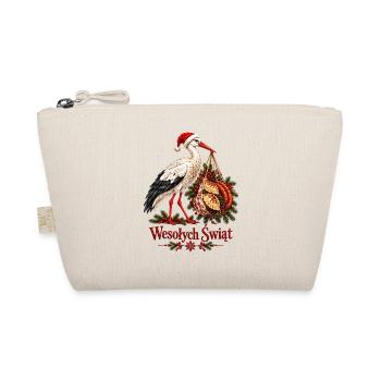 Wesołych Świąt Polnischer Weihnachtsstorch und Pierogi - Bio-Täschchen - Natur - Vorne