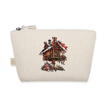 Weihnachts-Baba-Jaga-Hütte slawisches Folklore-Design - Bio-Täschchen - Natur - Vorne