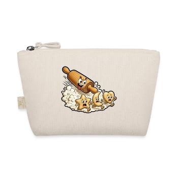 Nudelholz Plätzchen Teig Backen Comic T-Shirt - Bio-Täschchen - Natur - Vorne