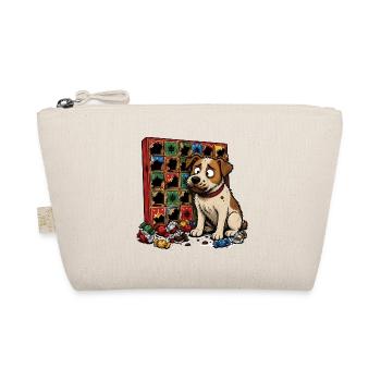 Hund Adventskalender Schokolade Comic T-Shirt - Bio-Täschchen - Natur - Vorne