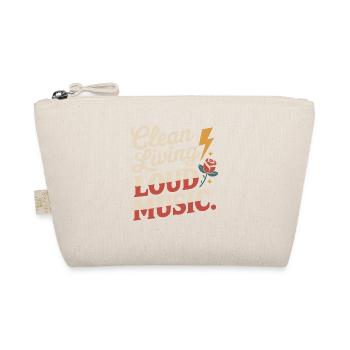 Clean Living Loud Music Straight Edge Nüchtern - Bio-Täschchen - Natur - Vorne
