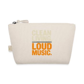 Clean Living Loud Music Straight Edge Nüchtern - Bio-Täschchen - Natur - Vorne