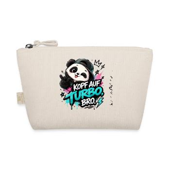 KopfAufTurbo Panda Bro - Bio-Täschchen - Natur - Vorne