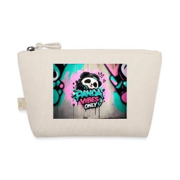 Panda Vibes Only Graffiti - Bio-Täschchen - Natur - Vorne