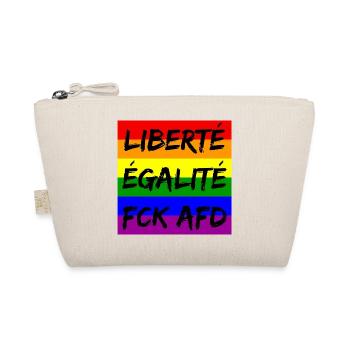 LIBERTÉ ÉGALITÉ FCK AFD REGENBOGEN FCK NZS, NO NZS - Bio-Täschchen - Natur - Vorne