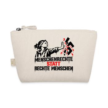 Menschenrechte statt rechte Menschen - Bio-Täschchen - Natur - Vorne