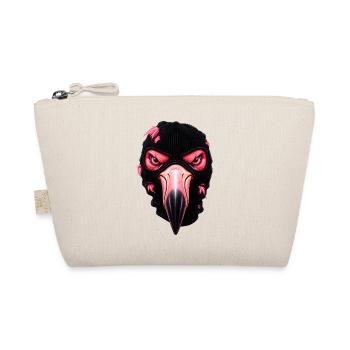 Flamingo mit Sturmhaube – Frecher Streetstyle - Bio-Täschchen - Natur - Vorne