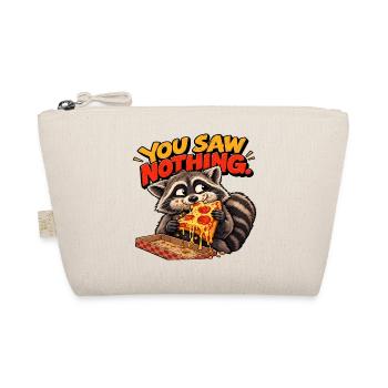 Pizza Thief Waschbär – Spaßiger Retro-Stil - Bio-Täschchen - Natur - Vorne