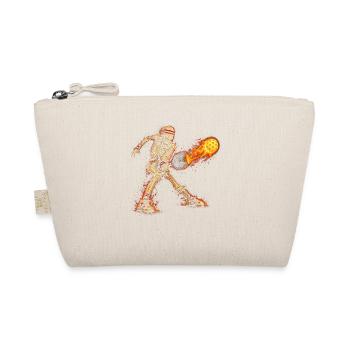 Skelett-Flammende Pickleball-Spieler - Bio-Täschchen - Natur - Vorne