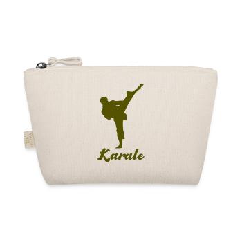 Karate Silhouette Shirt - Bio-Täschchen - Natur - Vorne
