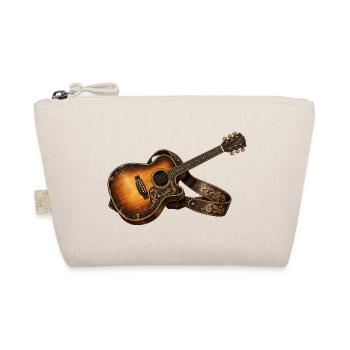 Akustikgitarre – Rustikale Vintage Musik Kunst - Bio-Täschchen - Natur - Vorne
