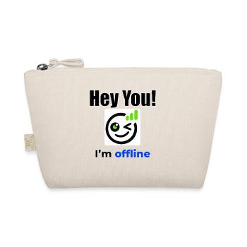 Hey du, ich bin offline, Icon Tee - Bio-Täschchen - Natur - Vorne