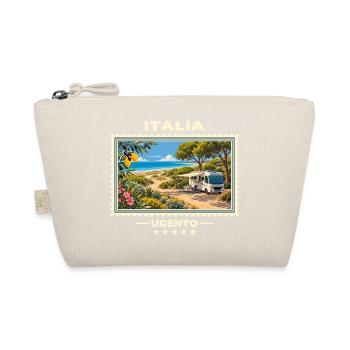 Italien Ugento Camping Vintage Reisemarke - Bio-Täschchen - Natur - Vorne