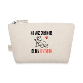 Ich muss gar nichts Ich bin Rentnerin Ruhestand - Bio-Täschchen - Natur - Vorne