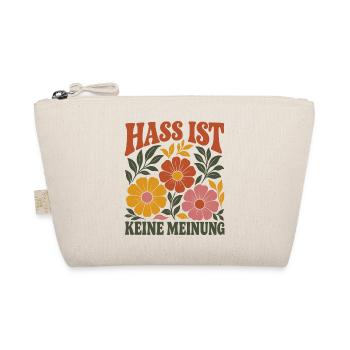 Hass Ist Keine Meinung Vintage Boho Antifa Protest - Bio-Täschchen - Natur - Vorne