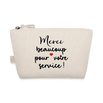 Merci Beaucoup, auf französisch - Bio-Täschchen - Natur - Vorne