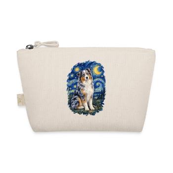 Australian Shepherd Sternennacht – Aussie Lover - Bio-Täschchen - Natur - Vorne