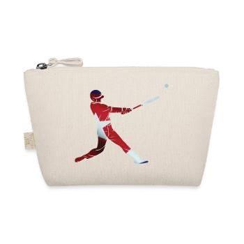 Baseball Geschenk Schlagmann USA Baseballspieler - Bio-Täschchen - Natur - Vorne