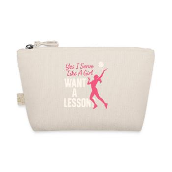 Yes I Serve Like A Girl Want A Lesson? - Bio-Täschchen - Natur - Vorne