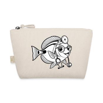 Doktorfisch mit Stethoskop - Bio-Täschchen - Natur - Vorne