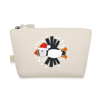 Weihnachts-Puffin - Bio-Täschchen - Natur - Vorne