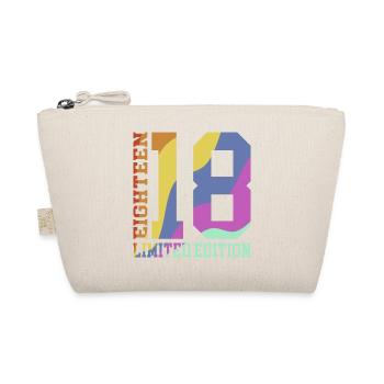 18. Geburtstag Geschenk Regenbogen - Bio-Täschchen - Natur - Vorne