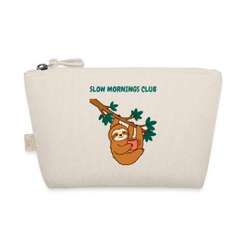 Slow Mornings Club Faultier Kaffee Lustiges Faules Tier - Bio-Täschchen - Natur - Vorne