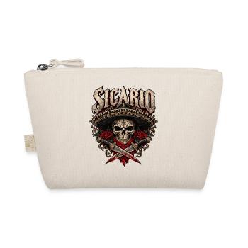 Sicario Totenkopf mit Sombrero - Bio-Täschchen - Natur - Vorne