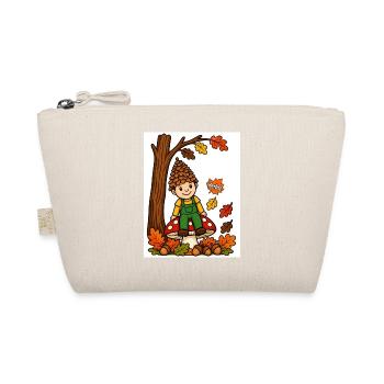 EG Herbst Männlein Kind Wald Wichtel Geschenk - Bio-Täschchen - Natur - Vorne