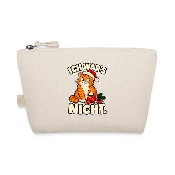 Ich war’s nicht – Lustige Weihnachtskatze - Bio-Täschchen - Natur - Vorne
