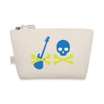 Pirat mit Bass und Totenkopf - Bio-Täschchen - Natur - Vorne