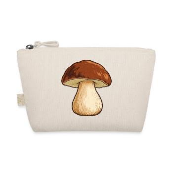 Vintage Steinpilz – Schlichtes Waldmotiv - Bio-Täschchen - Natur - Vorne