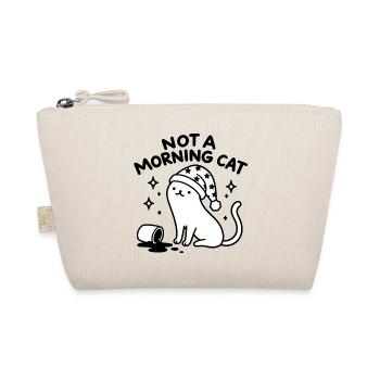 Not a Morning Cat – Lustige Morgenmuffel Katze - Bio-Täschchen - Natur - Vorne