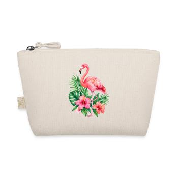 Niedlicher Flamingo Süße Flamingos - Bio-Täschchen - Natur - Vorne