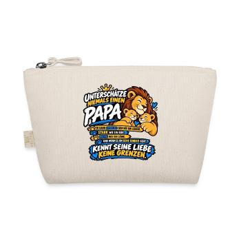 Unterschätze niemals einen Papa – Löwenpapa - Bio-Täschchen - Natur - Vorne