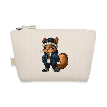 Eichhörnchen mit Winterjacke und Mütze - Bio-Täschchen - Natur - Vorne