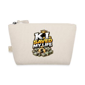 K.I. Saved My Life – KI Geld & Streetwear - Bio-Täschchen - Natur - Vorne