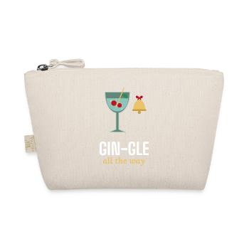 Gin-gle All the Way lustiger Gin-Weihnachtspullover - Bio-Täschchen - Natur - Vorne