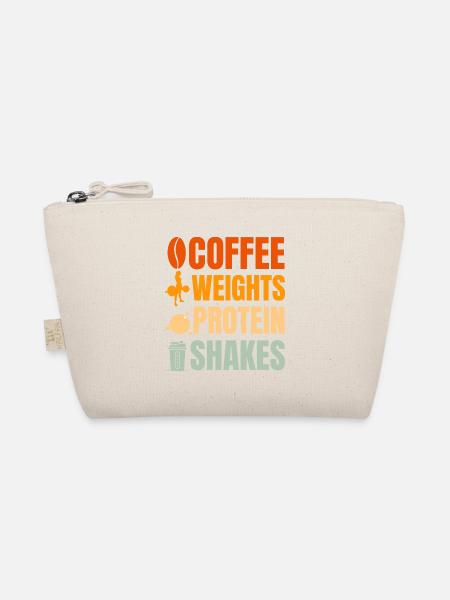 Kaffee Gewichte Protein Shakes Design - Bio-Täschchen - Natur