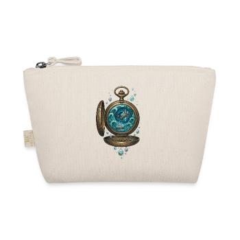 Magische Taschenuhr – Ozean Zeit Kunst - Bio-Täschchen - Natur - Vorne