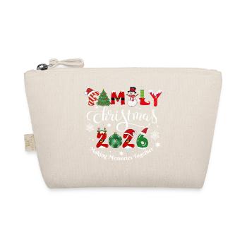 Familienweihnachten, frohe Weihnachten - Bio-Täschchen - Natur - Vorne
